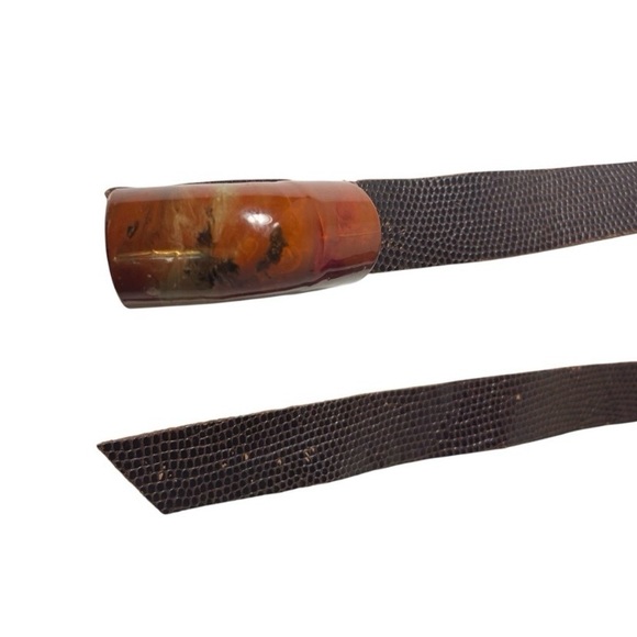 80s Miss Ellen Ruth Levy NYC Vintage Enamel Copper Snakeskin Belt main image 9